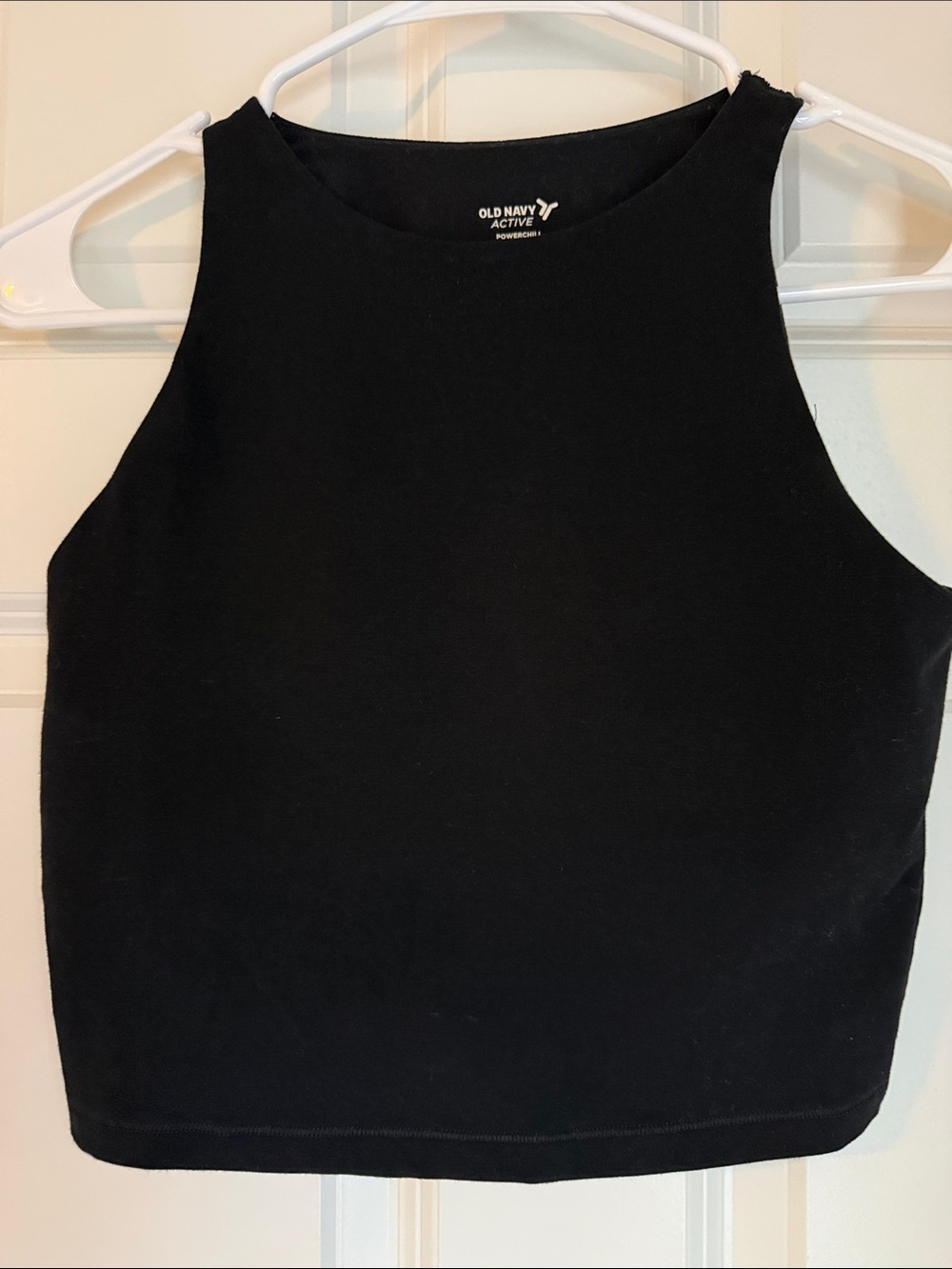 Old Navy Black Cropped High-Neck Tank